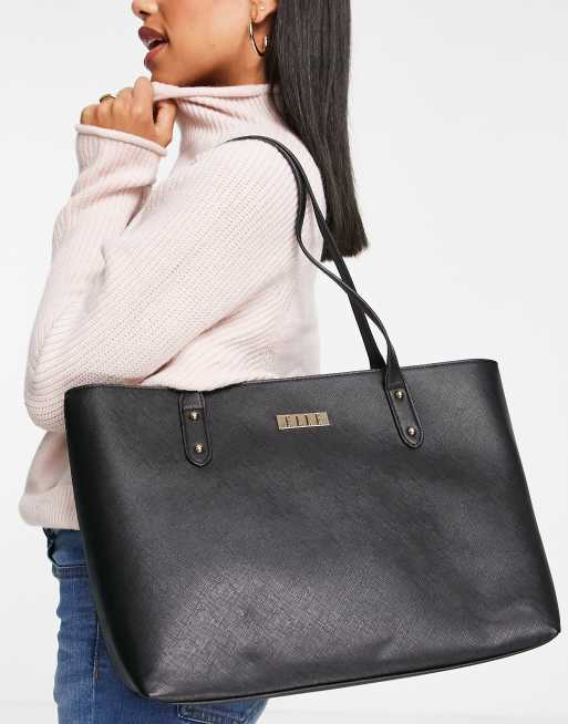 Elle tote bag in black