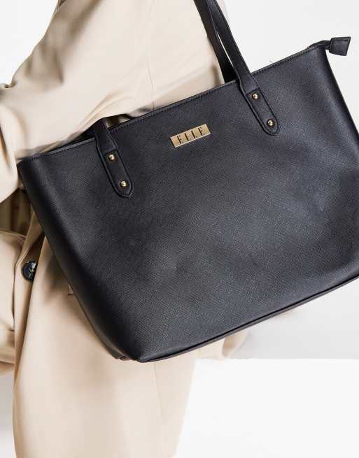 Elle tote bag in black