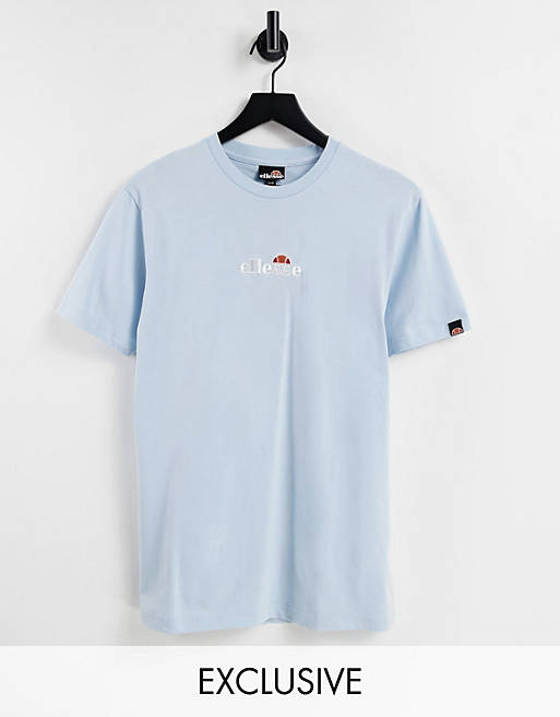  ellese small central logo t-shirt in blue exclusive to  