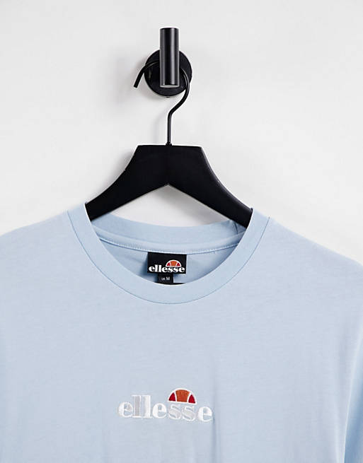 ellese small central logo t-shirt in blue exclusive to  