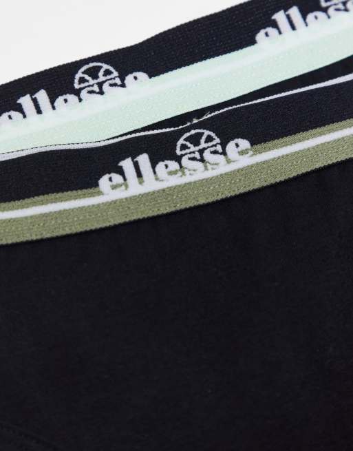 ellesse 2 pack thongs with mesh panel in black, 4 of 4