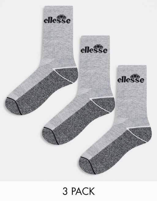 Ellesse 3 pack socks in grey