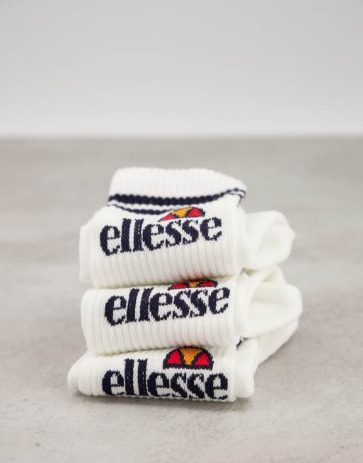 ellesse – 3er-Pack weiße Socken mit Streifen und Logo, 2 von 4