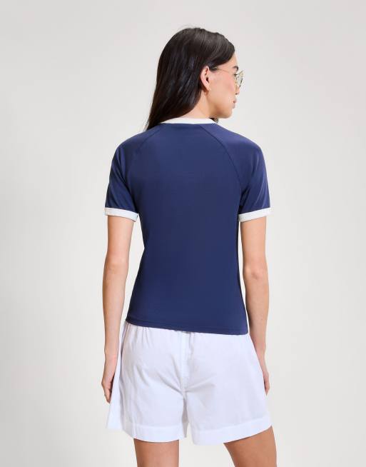 ellesse Albenga tee in dark blue/off white, 2 of 3