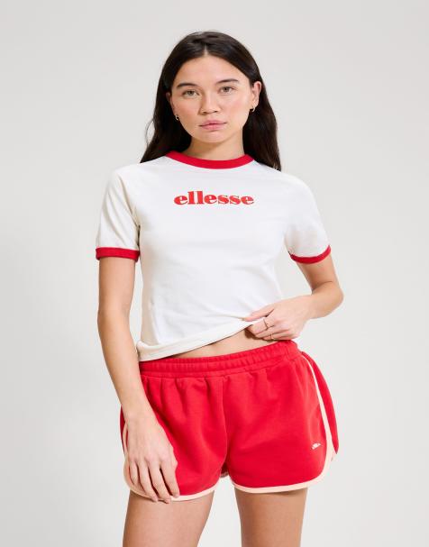 ellesse Albenga tee in off white/red - view 1