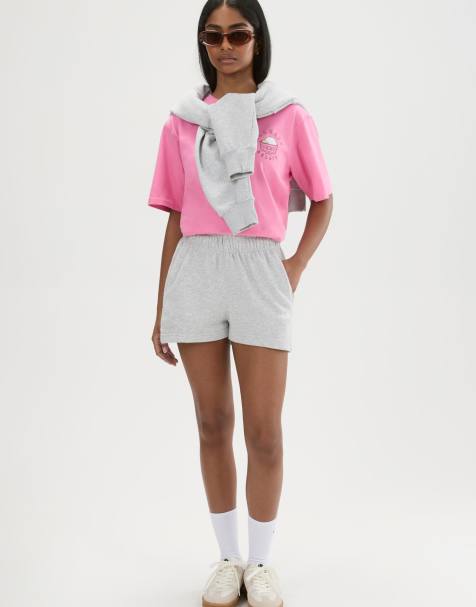 ellesse Altilia shorts in light grey marl - view 1