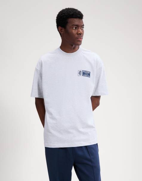ellesse Alunni tee in light grey marl - view 1