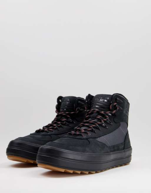 ellesse – Alzano – Bergstiefel aus Leder in Schwarz/Grau