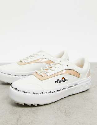 Ellesse alzina flatform chunky sneakers in off-white