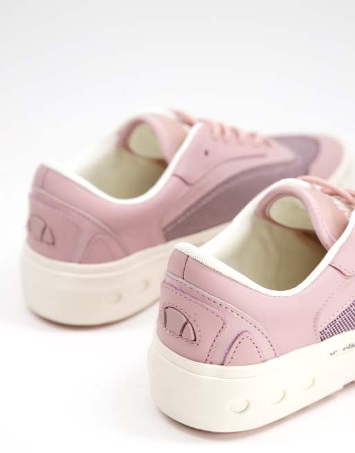 Ellesse alzina lace up sneakers in pink/off white | ASOS