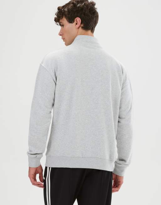 ellesse Arivalo 1/4 zip top in light grey marl, 2 of 4