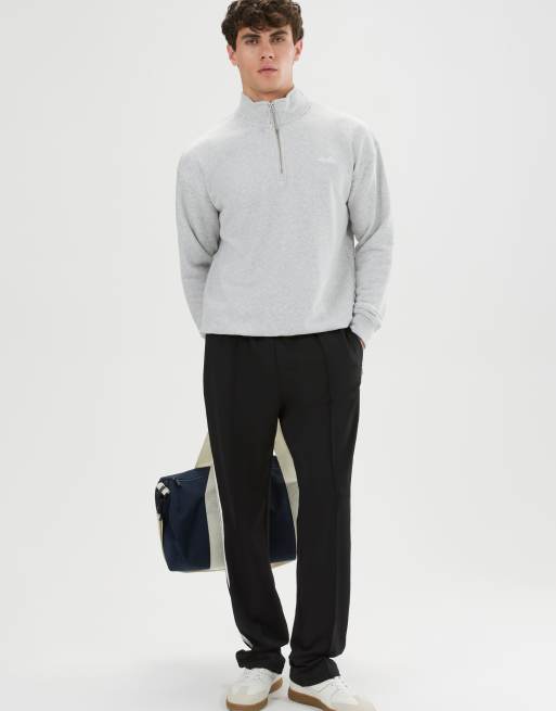 ellesse Arivalo 1/4 zip top in light grey marl, 4 of 4
