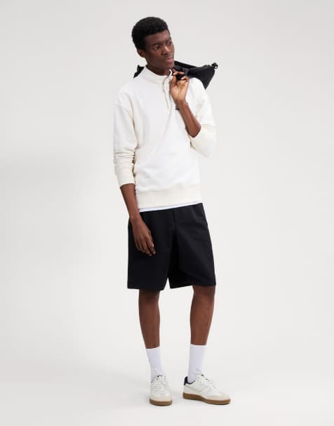 ellesse Arivalo 1/4 zip top in off white - view 1