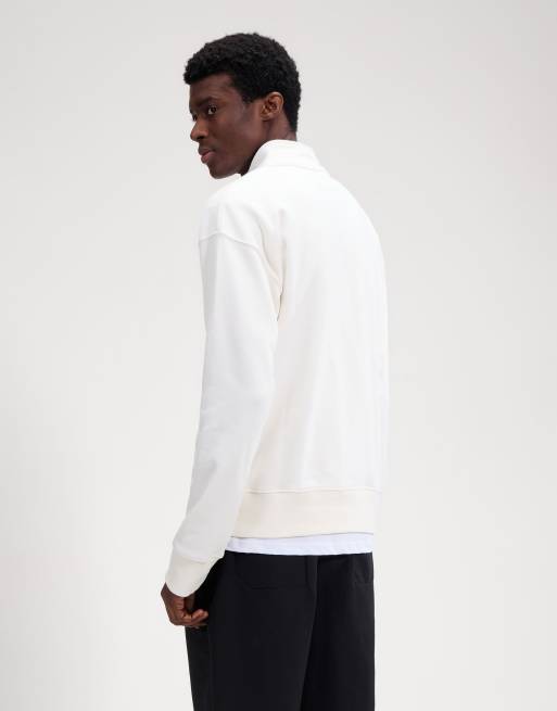 ellesse Arivalo 1/4 zip top in off white, 3 of 3