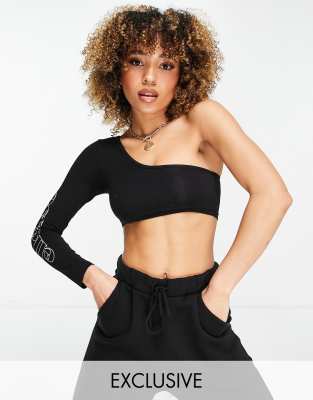 ellesse crop top black