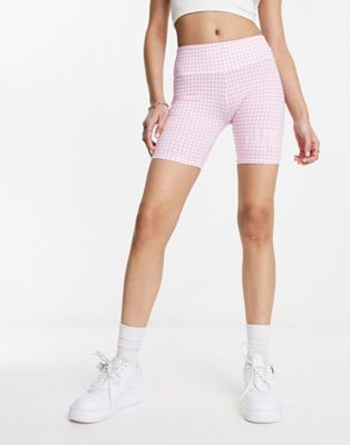 ellesse Azzolino shorts in pink gingham check - ASOS Price Checker