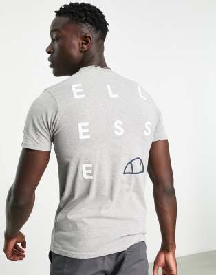ellesse back print t-shirt in grey - ASOS Price Checker