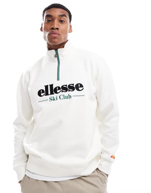 ellesse - Baleor - Sweater met korte rits in gebroken wit