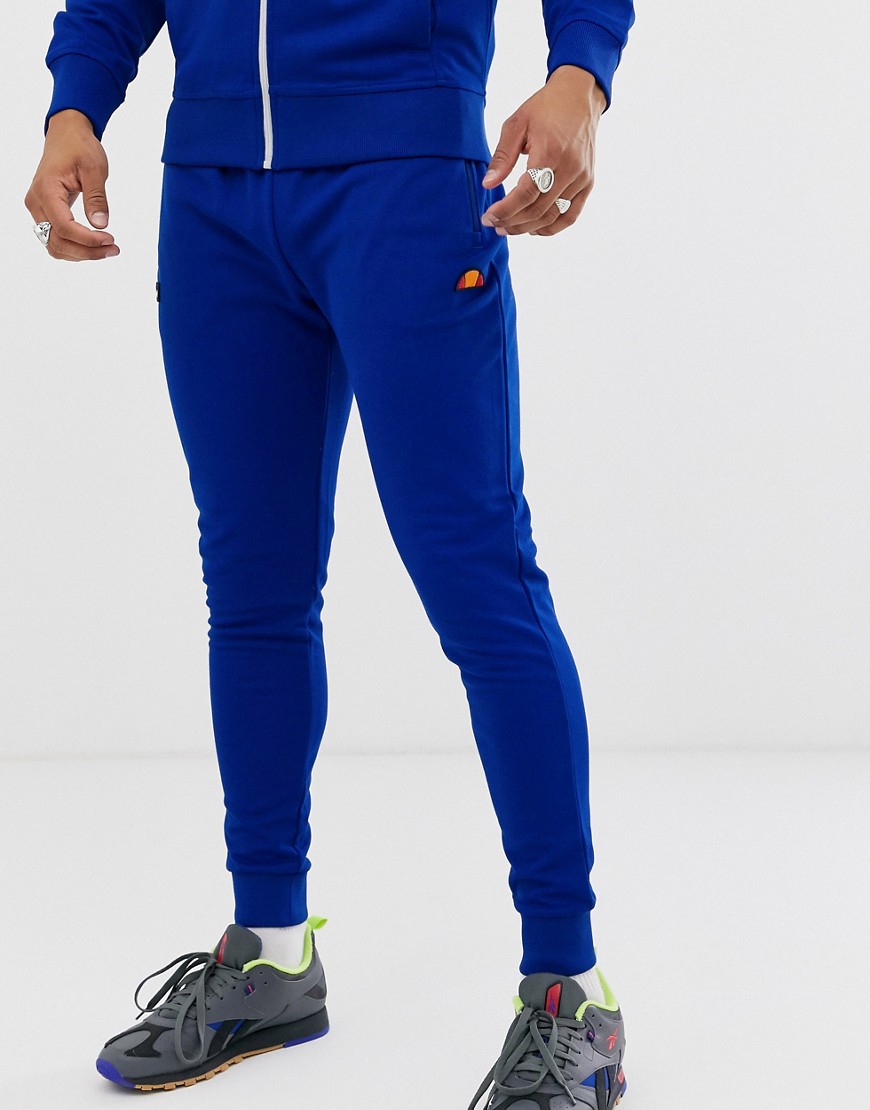 Ellesse - Bertoni - Pantaloni sportivi blu con fondo elasticizzato