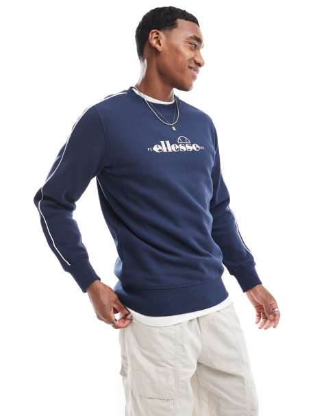 Ellesse Bettega taped sleeve sweatshirt in navy - view 1