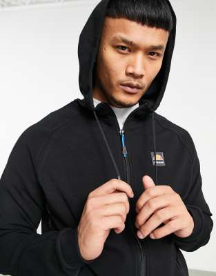 ellesse tape fleece full zip hoodie