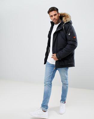 ellesse blizzard parka in black