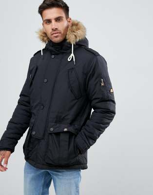 ellesse blizzard parka in black