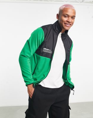 ellesse blocked fleece in green - ASOS Price Checker