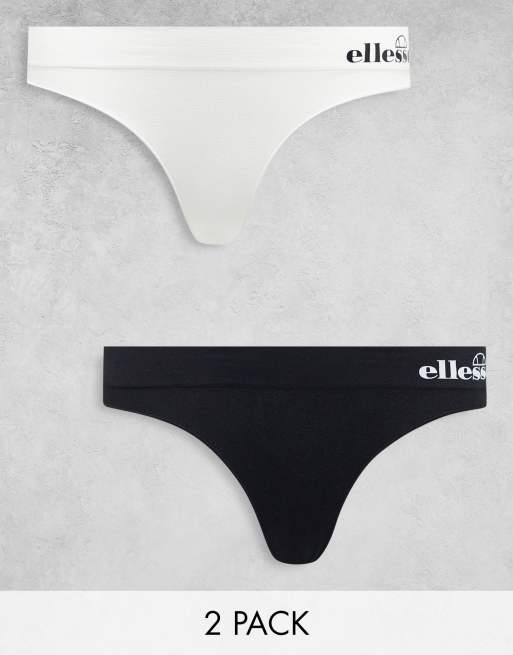Ellesse bonded 2 pack brief in black and white