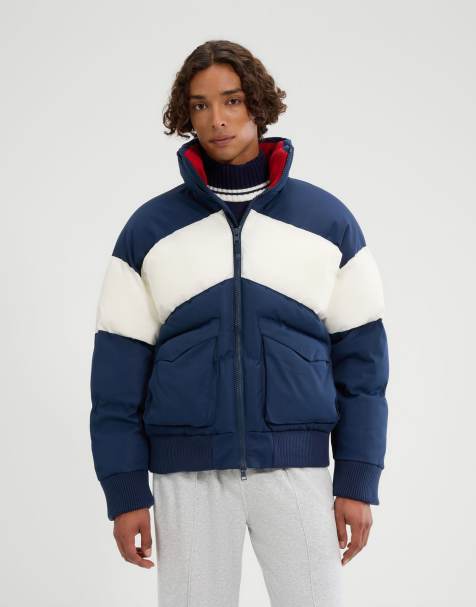 ellesse Bondone long sleeve padded jacket in navy - view 1