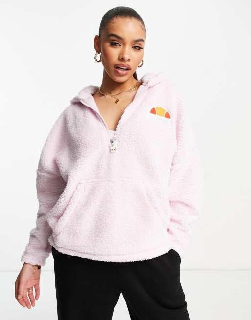 Pink ellesse best sale hoodie womens