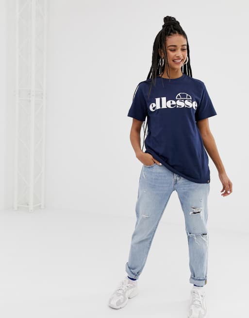 Ellesse - Boyfriend T-shirt met logo aan de voorkant, 4 van 4