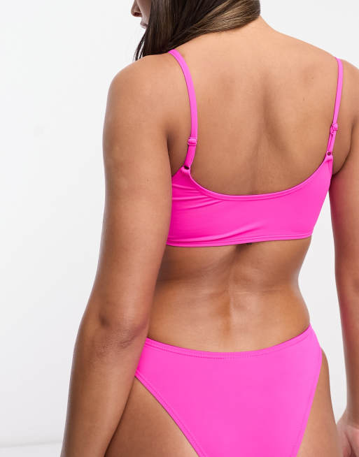 ellesse Brelian bikini top in pink ASOS