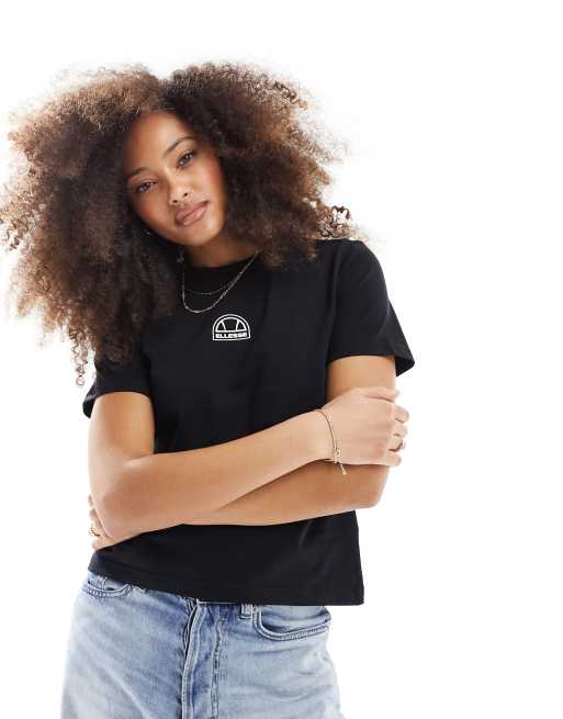ellesse – Brimsley – Svart t-shirt med centrerad logga på ryggen, 3 av 4