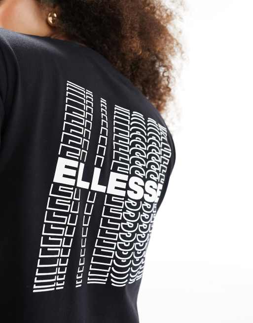 ellesse – Brimsley – Svart t-shirt med centrerad logga på ryggen, 4 av 4