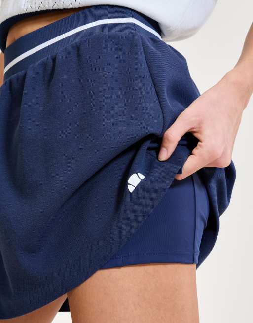 ellesse Bromont skort in navy/white, 3 of 4
