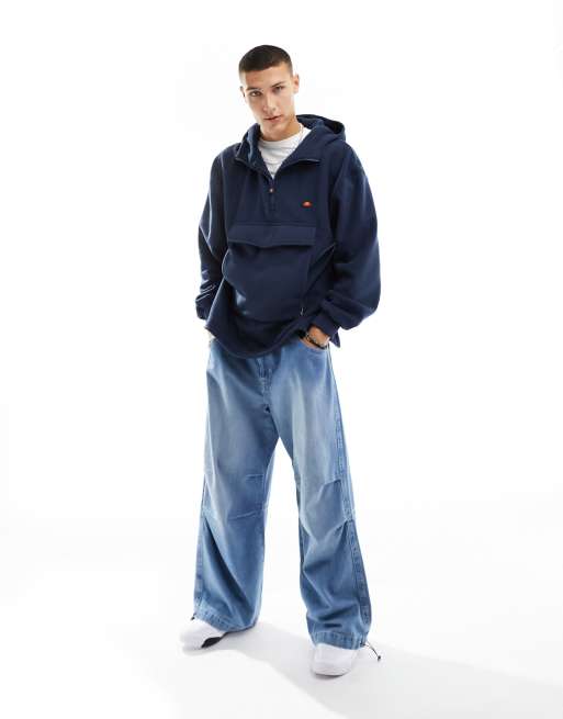ellesse – Buck – Granatowa polarowa bluza z kapturem 