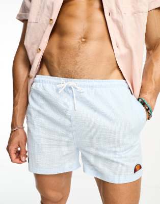 ellesse Carali swimshorts in blue seersucker  - ASOS Price Checker