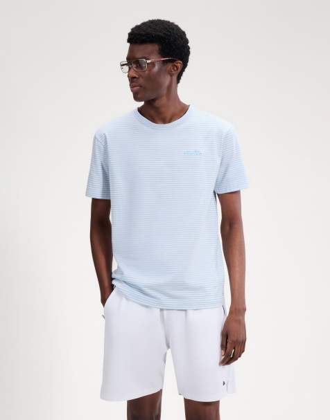 ellesse Carten t-shirt in white/light blue