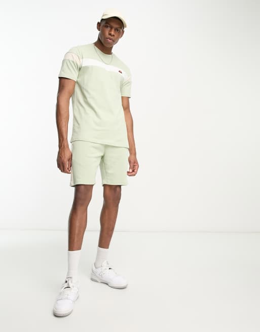 ellesse - Caserio - T-shirt à rayure sur la poitrine - Vert clair