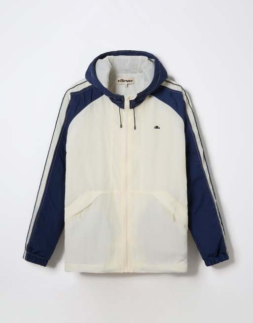 ellesse Casillo jacket in ecru/navy, 4 of 4