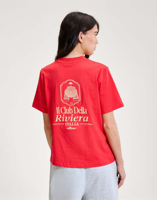 ellesse Citronello tee in red/peach, 2 of 4