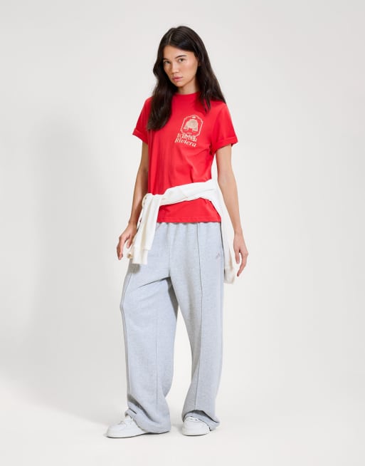 ellesse Citronello tee in red/peach, 3 of 4