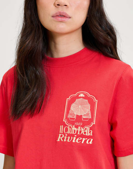ellesse Citronello tee in red/peach, 4 of 4