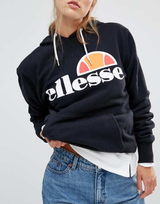 Ellesse Classic Oversized Pullover Hoodie With Front Logo