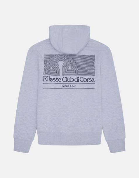 ellesse Club di corsa hoodie in light grey marl - view 1