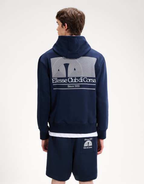 ellesse Club di corsa hoodie in navy - view 1