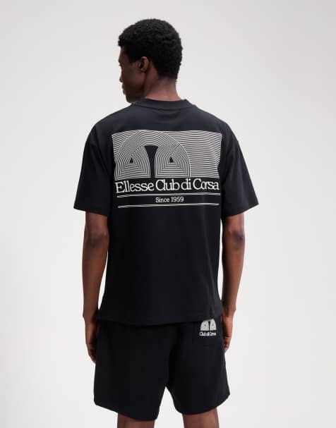 ellesse Club di corsa tee in black - view 1