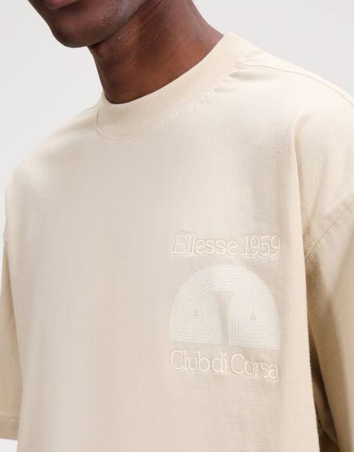 ellesse Club di corsa tee in stone, 3 of 4