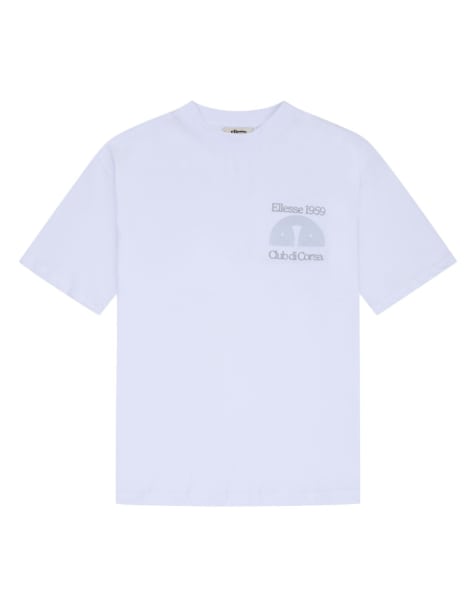 ellesse Club di corsa tee in white/light blue